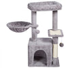 VEVOR Cat Tree for Indoor Cats, 31.4" Cat Tree Tower with Cat Condo, Sisal Scratching Post, Hammock, Top Perch, Jumping Platform, Cat House with Hang Ball, Cat Furniture Activity Center, Light Grey
