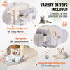 VEVOR Cat Tree for Indoor Cats, 45.2" Cat Tower with Cat Condo, Sisal Scratching Post, Hammock, Top Perch, Jumping Platforms, Large Cat House with Hang Ball, Cat Furniture Activity Center, Light Grey