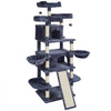 VEVOR Cat Tree for Indoor Cats, 68.5" Cat Tower with 2 Cat Condos, Sisal Scratching Post, Hammocks, Top Perches, Jumping Platforms and Ramp, Cat Furniture Activity Center with Hang Balls, Dark Grey