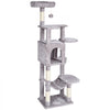 VEVOR Cat Tree for Indoor Cats, 60.6" Cat Tower with Cat Condo, Sisal Scratching Post, Hammock, Top Perch, Jumping Platforms, Large Cat Furniture Activity Center with Hang Ball, Light Grey