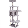 VEVOR Cat Tree for Indoor Cats, 60.6" Cat Tower with Cat Condo, Sisal Scratching Post, Hammock, Top Perch, Jumping Platforms, Large Cat Furniture Activity Center with Hang Ball, Light Grey