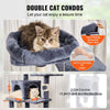 VEVOR Cat Tree for Indoor Cats, 63" Cat Tower with 2 Cat Condos, Sisal Scratching Post, Hammock, Top Perch, Jumping Platforms, Large Cat Furniture Activity Center with Hang Ball, Dark Grey