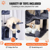 VEVOR Cat Tree for Indoor Cats, 63" Cat Tower with 2 Cat Condos, Sisal Scratching Post, Hammock, Top Perch, Jumping Platforms, Large Cat Furniture Activity Center with Hang Ball, Dark Grey