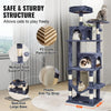 VEVOR Cat Tree for Indoor Cats, 63" Cat Tower with 2 Cat Condos, Sisal Scratching Post, Hammock, Top Perch, Jumping Platforms, Large Cat Furniture Activity Center with Hang Ball, Dark Grey