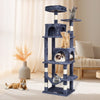 VEVOR Cat Tree for Indoor Cats, 63" Cat Tower with 2 Cat Condos, Sisal Scratching Post, Hammock, Top Perch, Jumping Platforms, Large Cat Furniture Activity Center with Hang Ball, Dark Grey