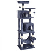 VEVOR Cat Tree for Indoor Cats, 63" Cat Tower with 2 Cat Condos, Sisal Scratching Post, Hammock, Top Perch, Jumping Platforms, Large Cat Furniture Activity Center with Hang Ball, Dark Grey