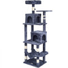 VEVOR Cat Tree for Indoor Cats, 63" Cat Tower with 2 Cat Condos, Sisal Scratching Post, Hammock, Top Perch, Jumping Platforms, Large Cat Furniture Activity Center with Hang Ball, Dark Grey