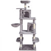 VEVOR Cat Tree for Indoor Cats, 68.5" Cat Tower with 2 Cat Condos, Sisal Scratching Post, Hammock, Top Perch, Jumping Platforms, Large Cat Furniture Activity Center with Hang Ball, Light Grey