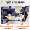 VEVOR Cat Tree for Indoor Cats, 68.5" Cat Tower with 2 Cat Condos, Sisal Scratching Post, Hammock, Top Perch, Jumping Platforms, Large Cat Furniture Activity Center with Hang Ball, Dark Grey