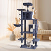 VEVOR Cat Tree for Indoor Cats, 68.5" Cat Tower with 2 Cat Condos, Sisal Scratching Post, Hammock, Top Perch, Jumping Platforms, Large Cat Furniture Activity Center with Hang Ball, Dark Grey