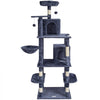 VEVOR Cat Tree for Indoor Cats, 68.5" Cat Tower with 2 Cat Condos, Sisal Scratching Post, Hammock, Top Perch, Jumping Platforms, Large Cat Furniture Activity Center with Hang Ball, Dark Grey