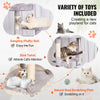 VEVOR Cat Tree for Indoor Cats, 72" Cat Tower with 2 Cat Condos, Sisal Scratching Post, Hammock, Top Perch, Jumping Platforms, Large Cat Furniture Activity Center with Hang Ball, Light Grey
