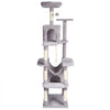 VEVOR Cat Tree for Indoor Cats, 72" Cat Tower with 2 Cat Condos, Sisal Scratching Post, Hammock, Top Perch, Jumping Platforms, Large Cat Furniture Activity Center with Hang Ball, Light Grey