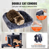 VEVOR Cat Tree for Indoor Cats, 72" Cat Tower with 2 Cat Condos, Sisal Scratching Post, Hammock, Top Perch, Jumping Platforms, Large Cat Furniture Activity Center with Hang Ball, Dark Grey