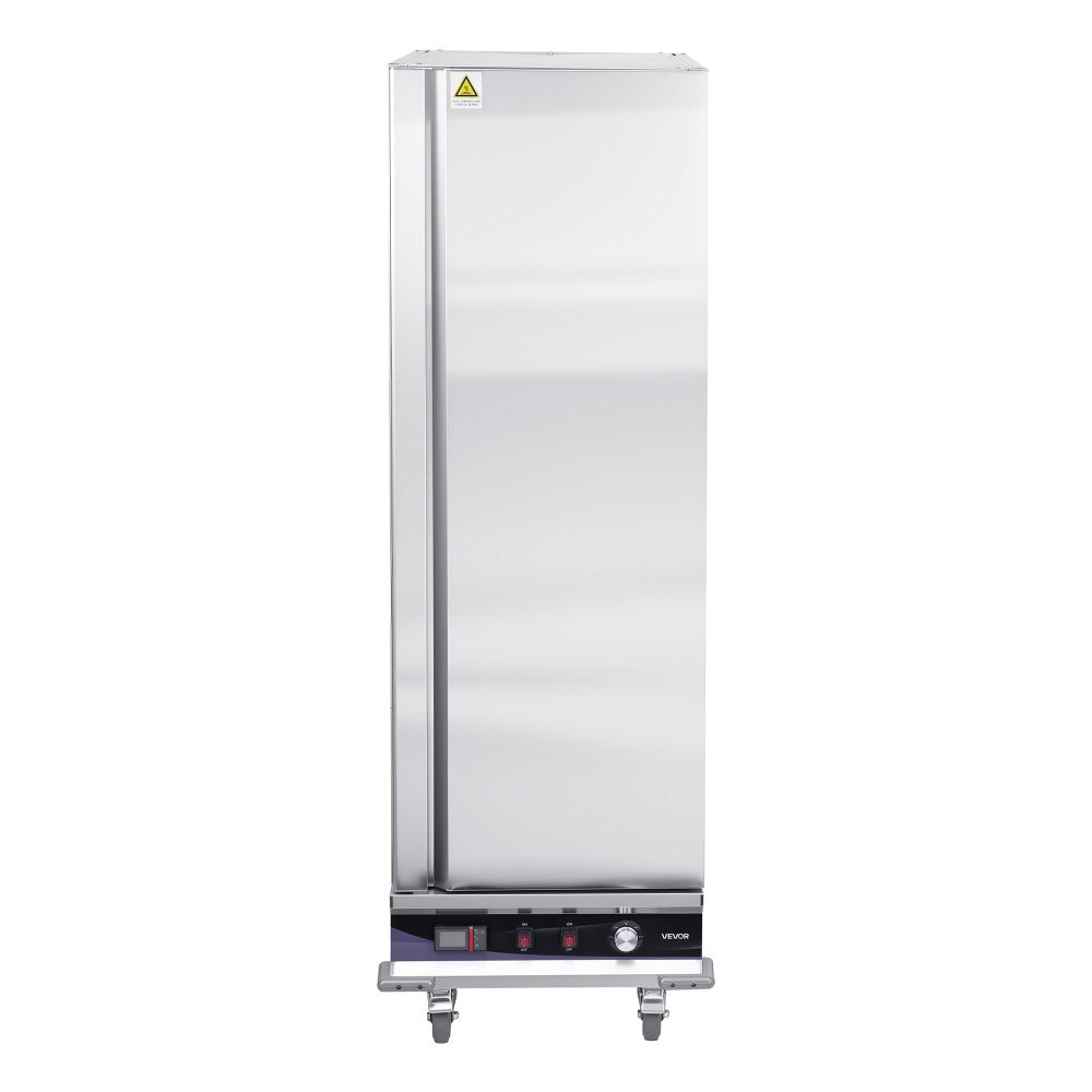 VEVOR Electric Hot Box Food Warmer, 16-Tier Commercial Warming Cabinet with Water Tray, Single-Door and Adjustable Shelves, Stainless Steel Food Warmer Cabinet, for Restaurant, Kitchen, Pizza, Chicken
