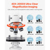 VEVOR Microscope for Kids Adults, 40X-2000X Professional Compound Microscope Mobile Phone Adapter with LED Light, for Laboratory, School, Home, Education