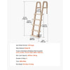VEVOR Swimming Pool Ladder, Inclined 5-Step Double Handrails Stair, Non-slip Wide Step, 300 lbs Load Capacity, for 48-54 in Inground & Above-ground Pools, Any Deck Surface, Indoor & Outdoor, Taupe