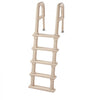 VEVOR Swimming Pool Ladder, Inclined 5-Step Double Handrails Stair, Non-slip Wide Step, 300 lbs Load Capacity, for 48-54 in Inground & Above-ground Pools, Any Deck Surface, Indoor & Outdoor, Taupe