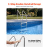 VEVOR Swimming Pool Ladder, 3-Step Double Handrails Stairs with Non-slip Heavy Duty Steps, Stainless Steel Load Capacity 265 lbs, for 48-54 In Inground Pools of Any Decking Surface Indoor & Outdoor