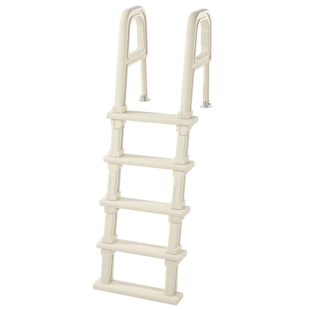 VEVOR Swimming Pool Ladder, 75°Inclined 5-Step Double Handrails Stair, Non-slip Heavy Duty Steps, Load Capacity 300 lb, for 48-54 In Inground & Above-ground Pools of Any Deck Surface Indoor & Outdoor