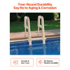 VEVOR Swimming Pool Ladder, Inclined 5-Step Double Handrails Stair, Non-slip Heavy Duty Step, Load Capacity 300 lb, for 48-54" Inground & Above-ground Pools of Any Deck Surface Indoor & Outdoor, Taupe