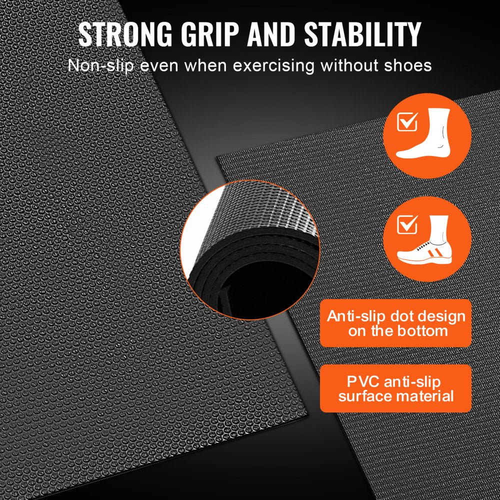 VEVOR Exercise Mat, Non Slip High Density Premium Yoga Mat, Exercise Yoga Mat for Men & Women, Fitness & Exercise Mat with Bag & Carry Strap, for All Types of Home Yoga, Pilate & Floor Workout (9x6ft)