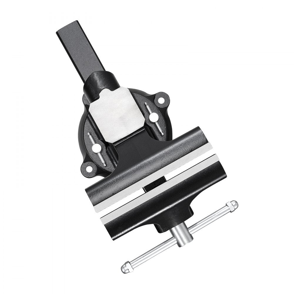 VEVOR Heavy Duty Bench Vise, 10" Jaw Width, Multi-Purpose Ductile Iron Bench Vise with Anvil and 360-Degree Locking Swivel Base, 4.3" Throat Depth, 10" Max Jaw Opening, for Drilling, Pipe Cutting
