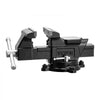 VEVOR Heavy Duty Bench Vise, 4" Jaw Width, Multi-Purpose Ductile Iron Bench Vise with Anvil and 360-Degree Locking Swivel Base, 2.24" Throat Depth, 4.7" Max Jaw Opening, for Drilling, Pipe Cutting