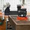 VEVOR Bench Vise, 5.5" Jaw Width, 5.5" Max Jaw Opening Multipurpose Vise with 360° Swivel Locking Base, 2.8" Throat Depth, Heavy Duty Ductile Iron Workbench Vise, Two-Way Jaws for Clamping Round Pipes