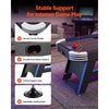 VEVOR 72" Air Hockey Table with LED Lights & Electronic Scorer, for Family Game Room, Basements and Home, Air Powered Hockey Arcade Game Table Set with High-powered Blower, Stable Leg