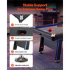 VEVOR 89" Air Hockey Table with LED Lights & Electronic Scorer, for Family Game Room, Basements, Home, Air Powered Hockey Arcade Game Table Set with High-powered Blower, Stable H-shaped Leg