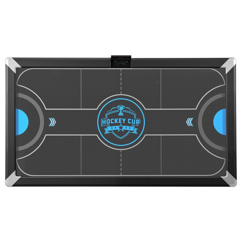 VEVOR 89" Air Hockey Table with LED Lights & Electronic Scorer, for Family Game Room, Basements, Home, Air Powered Hockey Arcade Game Table Set with High-powered Blower, Stable H-shaped Leg