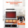 VEVOR Commercial Panini Grill, 1800W Electric Sandwich Panini Maker, Stainless Steel Sandwichs Press Grill with Handle and Temp Control, 13.5x9.3 in Full Flat Enamel Plate, for Hamburger Steak Bacon