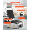 VEVOR Commercial Panini Grill, 1800W Electric Sandwich Panini Maker, Stainless Steel Sandwichs Press Grill with Handle and Temp Control, 8.8x9 in Full Grooved Enamel Plate for Hamburger Steak Bacon