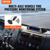 VEVOR RV Tire Pressure Monitoring System, 7.3-116 PSI Trailer TPMS, Universal Wireless Car Alarm System, Waterproof TPMS Sensors Set with Solar Charge, 6 Sensors, 5 Alarm Modes, and Real-time Display