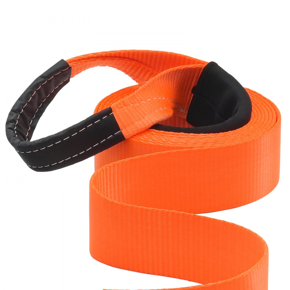 VEVOR Heavy Duty Tow Strap Recovery Kit 3 in x 20 ft (MBS-36,000 lbs) Tree Saver Winch Strap, Triple Reinforced Loop & Protective Sleeves & Storage Bag, 3/4" D-Ring Shackles, for Truck Jeep SUV ATV