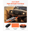 VEVOR Heavy Duty Tow Strap Recovery Kit 3 in x 30 ft (MBS-36,000 lbs) Tree Saver Winch Strap, Triple Reinforced Loop & Protective Sleeves & Storage Bag, 3/4" D-Ring Shackles, for Truck Jeep SUV ATV