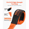 VEVOR Recovery Tow Strap 3 inches, 8 feet 36,000 lbs Break Strength, Triple Reinforced Loop Straps, Tree Saver, Winch Line Extension Strap, Off Road Towing and Recovery, Extreme Weather Resistance
