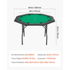 VEVOR Foldable Poker Table, 8 Player 48 in Folding Casino Leisure Table with Padded Rails & Cup Holders, Octagonal Portable Game Tables with Felt & Metal Legs, for Texas Hold'em Game and Blackjack