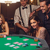 VEVOR Foldable Poker Table, 8 Player 48 in Folding Casino Leisure Table with Padded Rails & Cup Holders, Octagonal Portable Game Tables with Felt & Metal Legs, for Texas Hold'em Game and Blackjack