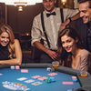 VEVOR Foldable Poker Table, 8 Player 48 in Folding Casino Leisure Table with Padded Rails & Cup Holders, Octagonal Portable Game Tables with Felt & Metal Legs, for Texas Hold'em Game and Blackjack