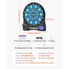 VEVOR Electronic Dart Board, LED-Illuminated Target Dartboard with 48 Games & 500+ Variations, Includes 6 Dart Shafts with Flights & 50 Soft Tips, Cricket Scoring LCD Screen - Supports Up to 8 Players