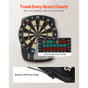 VEVOR Electronic Dart Board, 13.5" Target Dartboard with 43 Games & 200+ Variations for Up to 8 Players, 6 Dart Shafts with Flights & 50 Soft Tips, Color LCD Scoring Screen for Home Party Game Rooms