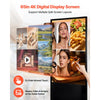 VEVOR 65 in Indoor Digital Signage 4K Floor Stand Advertising Display Kiosk, WiFi HDMI/USB Input Android OS, 178° Wide View, LCD Touchscreen Interactive Monitor, Mobile Commercial Totem Poster