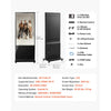 VEVOR 55 in Indoor Digital Signage 4K Floor Stand Advertising Display Kiosk, WiFi HDMI/USB Input Android OS, 178° Wide View, LCD Touchscreen Interactive Monitor, Mobile Commercial Totem Poster