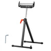 VEVOR Roller Stand, 250 lb Load Capacity, 27 in-43 in Adjustable Height, Folding Heavy Duty with Edge Guides & 11.5 in Polished Steel Roller Head, for Table Saw Outfeed Woodworking Extension Support