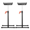 VEVOR 2-Pack Roller Stands, 135 lb Load Capacity, 26.8-42.5'' Adjustable Height, Folding Heavy Duty Design with 11.5 in Polished Steel Roller Head, for Table Saw Outfeed Woodworking Extension Support