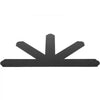 VEVOR Gable Plate, Black Powder-Coated Truss Connector Plates, 12:12 Pitch Gable Bracket, 4 mm / 0.16\" Steel Truss Nail Plates, Decorative Gable Plate with Bolts for Wooden Beam Use