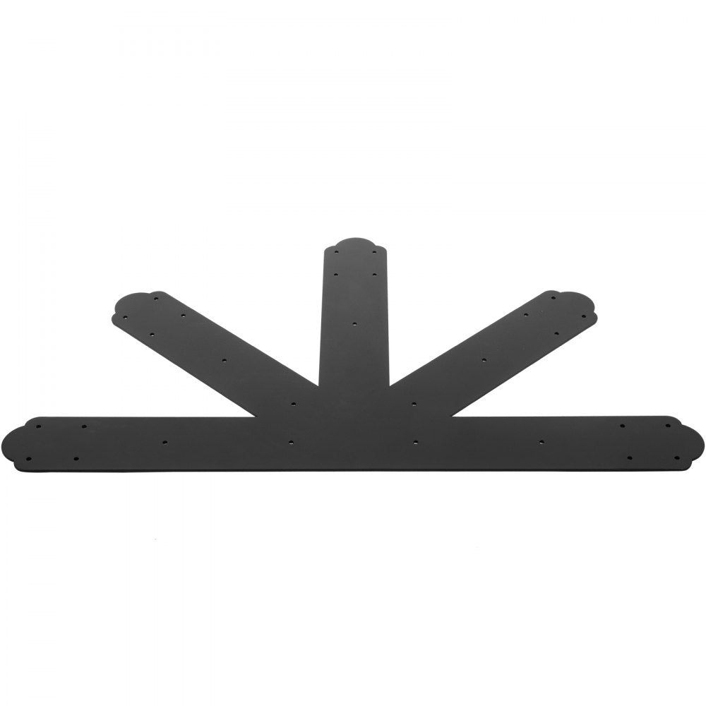 VEVOR Gable Plate, Black Powder-Coated Truss Connector Plates, 12:12 Pitch Gable Bracket, 4 mm / 0.16\" Steel Truss Nail Plates, Decorative Gable Plate with Bolts for Wooden Beam Use