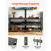 VEVOR TV Stand with Mount, 47.2 Inch, TV Stand Console with Power Outlet, for 32-75 Inch TVs, Height Adjustable Swivel Entertainment Center with Open Storage Shelf, for Living Room Bedroom, Black